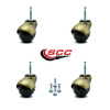 Service Caster 2 Inch Antique Brass Hooded Grip Neck Ball Casters, 4PK SCC-GN01S20-POS-WA-516-4